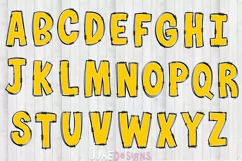 Yellow Font PNG Letters | Yellow Doodle Alphabet PNG Letter Product Image 2