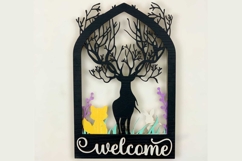 Majestic Deer Arch Key Holder Laser Cut Files &amp; SVG Files Product Image 2