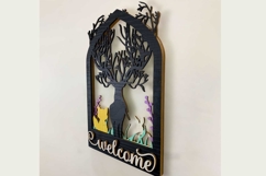 Majestic Deer Arch Key Holder Laser Cut Files &amp; SVG Files Product Image 3