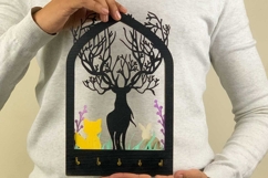 Majestic Deer Arch Key Holder Laser Cut Files &amp; SVG Files Product Image 7