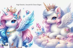 Majestic Magical Unicorn Sublimation | Baby Unicorn PNG Product Image 7