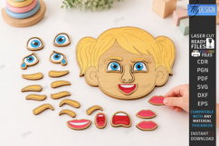 Make a Face Wooden Puzzle Laser Cut Bundle | Kids Laser |CNC Product Image 17