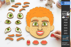 Make a Face Wooden Puzzle Laser Cut | Kids Laser |Montessori Product Image 1