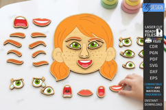 Make a Face Wooden Puzzle Laser Cut Bundle | Kids Laser |CNC Product Image 15