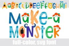 Make-a-Monster- Cute Halloween Color Font Product Image 3