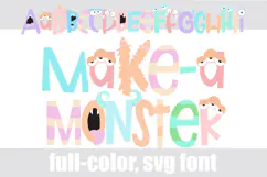 Make-a-Monster- Cute Halloween Color Font Product Image 9
