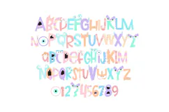 Make-a-Monster- Cute Halloween Color Font Product Image 2