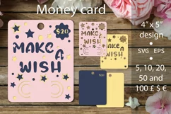 Make a wish Money card SVG Money Card Holder paper cutting