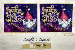 Make a wish. Christmas Gnomes tumbler sublimation wrap PNG Product Image 2