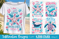 Boho sea creatures sublimation PNG, Ocean creatures 4 PNG Product Image 3