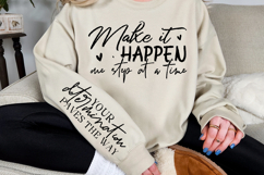 Make it happen one step at a time Sleeve Svg Design Product Image 3
