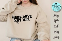 Make love not war svg, inspirational svg Product Image 1