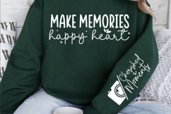 Make memories happy heart Sleeve SVG Design Product Image 2