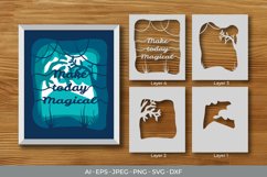 Make Today Magical Layered Papercut 3D Product Image 1