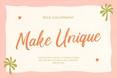 Make Unique  Bold Calligraphy Font Product Image 1