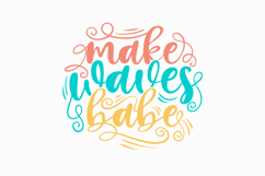 Make Waves Summer Typography T-shirt Design Product Image 1