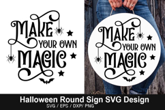 Make your own magic SVG - Halloween Round Sign Product Image 1
