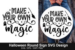 Make your own magic SVG - Halloween Round Sign Product Image 1