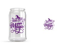 make your own magic halloween libbey beer can glass wrap svg presized template for 16oz and 20oz glass