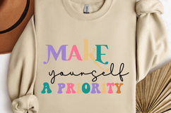 Make yourself a priority SVG, Mental Health SVG Product Image 1