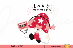 Valentine gnome clipart , Romantic couple gnome Valentine Product Image 1