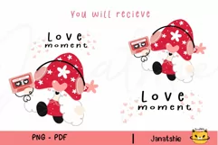 Valentine gnome clipart , Romantic couple gnome Valentine Product Image 3