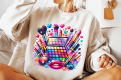 Makeup Brushes PNG, Watercolor Makeup Artist Sublimation Product Image 3