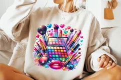 Makeup Brushes PNG, Watercolor Makeup Artist Sublimation Product Image 3
