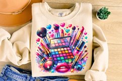 Makeup Brushes PNG, Watercolor Makeup Artist Sublimation Product Image 2
