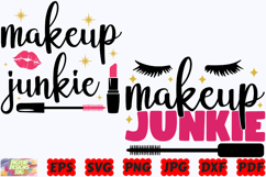 Makeup Junkie SVG | Makeup SVG | Beauty SVG | Junkie SVG Product Image 1