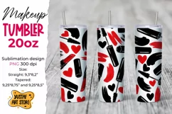 Make up Tumbler sublimation template. Fashion tumbler design Product Image 1