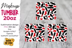 Make up Tumbler sublimation template. Fashion tumbler design Product Image 2