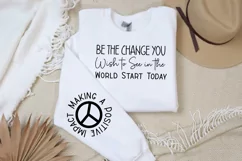 Be The Change You Sleeve SVG, Motivational SVG Design Product Image 3