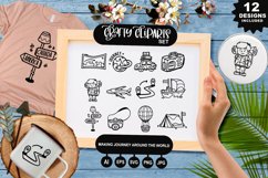 Making Journey Around The World Clipart Set Product Image 1