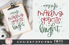 Making Spirits Bright SVG |Christmas SVG | Christmas Sign Product Image 1