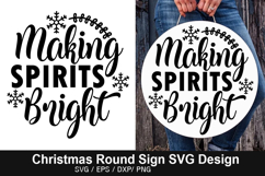 Christmas Round Signs SVG Deign - Merry Drunk Im Christmas Product Image 3