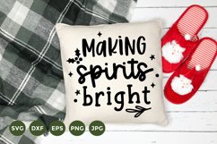 Making Spirits Bright again | Christmas Cushion Svg Product Image 1