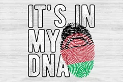 It's in my DNA Malawi Flag Fingerprint PNG Sublimation Product Image 1