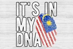 It's in my DNA Malaysia Flag Fingerprint PNG Sublimation Product Image 1