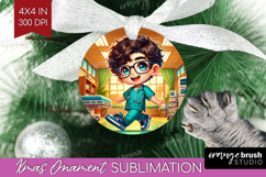 Male Nurse Ornament PNG - Medical PNG Sublimation Product Image 1