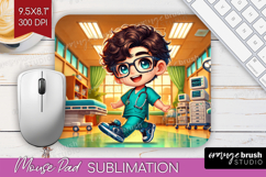 Male Nurse Mouse Pad Sublimation - Medical Mousepad PNG Product Image 1
