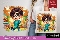 Male Nurse Tote Bag - Medical Tote Bag PNG Sublimation Product Image 1