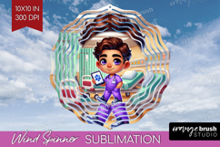 Male Nurse Wind Spinner Sublimation PNG - Medical Round Product Image 1