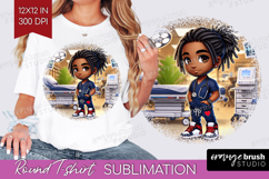 Male Nurse Round Tshirt Background - Medical PNG Sublimation Product Image 1