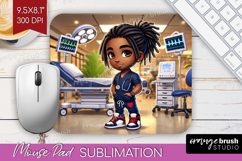Male Nurse Mouse Pad Sublimation - Medical Mousepad PNG Product Image 1