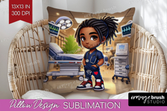 Male Nurse Pillow Sublimation - Medical Pillow Cover PNG Product Image 1