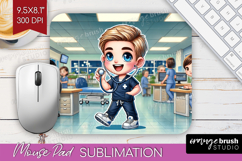 Male Nurse Mouse Pad Sublimation - Medical Mousepad PNG Product Image 1