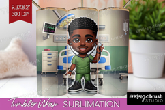 Male Nurse Tumbler Wrap - Medical Tumbler PNG Sublimation Product Image 1