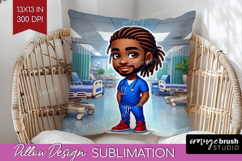Male Nurse Pillow Sublimation - Medical Pillow Cover PNG Product Image 1