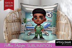 Male Nurse Pillow Sublimation - Medical Pillow Cover PNG Product Image 1
